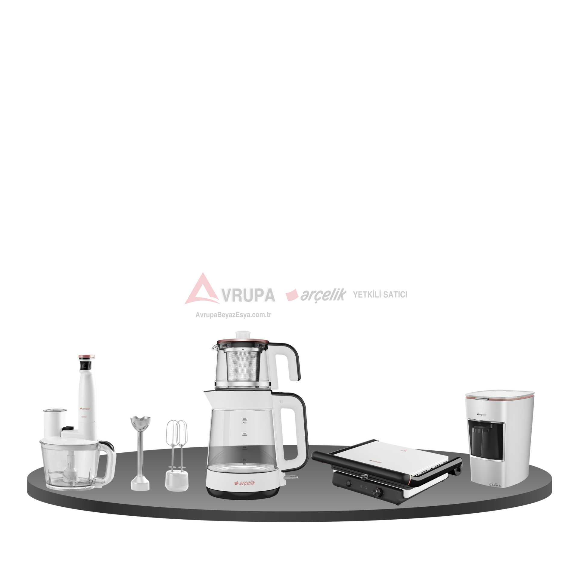 ARÇELİK RESİTAL® DERİN BEYAZ MUTFAK SERİSİ 4'LÜ SET
